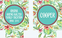 Load image into Gallery viewer, Tropical Palm Leaves Huggers. Beach Birthday or Bachelorette Party Favors. Girl's Weekend or Family Vacation Beach Favors. Wedding favors!