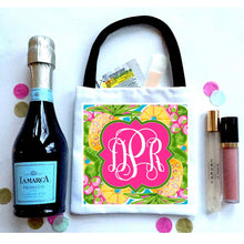 Load image into Gallery viewer, Pineapple Bachelorette or Bridesmaid Hangover Bags. Pineapple Oh Shit Kits! Mini Tote Bag. Custom EMPTY Pineapple Party bag.