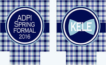 Load image into Gallery viewer, Bow Tie Plaid Bachelor Party Huggers. Guy's Plaid Birthday Favors! Bachelor Party Favors too! Baby Boy Reveal Party Favors!