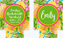 Load image into Gallery viewer, Pineapple Party Huggers. Tropical Bachelorette or Birthday Favors. Palm Beach Pineapple Huggers. Cabo, Maui, Miami, Savannah, Charleston!