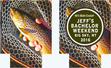 Load image into Gallery viewer, Fishing Party Drink Huggers. Fishing Party Drink Huggers! Fly Fishing Birthday Party Favors. Fishing Bachelor Party Favors!