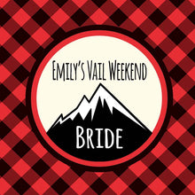 Load image into Gallery viewer, Mountain theme Hangover Recovery bags! Mountain Bachelorette favors.  Personalized EMPTY Oh Shit Kits. Boho Party Bags