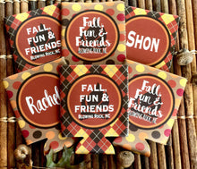 Load image into Gallery viewer, Fall Argyle Personalized Party Huggers