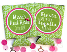 Load image into Gallery viewer, Limes Fiesta Party Huggers. Fiesta Bachelorette or Birthday Coolies. Personalized Fiesta Huggers. Mexican Wedding Shower Huggers!