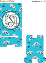 Load image into Gallery viewer, Dolphin Cell Phone Stand. Personalized Dolphin Phone Stand, Dolphin lover gift. Custom dolphin gift. Personalized Dolphin. Teacher gift.