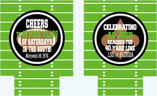 Load image into Gallery viewer, Football Huggers. Football Party Favors. Superbowl Party Gifts. Custom Football Birthday Party Favors. Personalized Football Coolies!