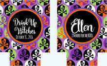 Load image into Gallery viewer, Halloween Party Favors. Personalized Halloween Coolies. Halloween Bachelorette Party. Halloween Wedding Shower Coolies!