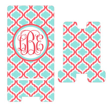 Load image into Gallery viewer, Ikat Cell Phone Stand. Personalized Cell Phone Stand, Great custom Gift! Personalized iPhone dock. Custom Cell stand