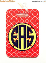 Load image into Gallery viewer, Softball Quatrefoil Bag Tag. Monogrammed Softball bag tag! Softball gift. Great Softball team or Softball Coaches gift.