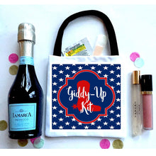 Load image into Gallery viewer, Stars and Boots Oh Shit Kits! Western Themed Hangover Recovery Totes. Personalized EMPTY Hangover bags. Patriotic Party Bags