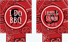 Load image into Gallery viewer, I Do BBQ Shower Huggers. BBQ Wedding Shower Koolies. BBQ Shower Favors. Favors. Personalized Barbeque Shower Favors!