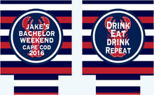 Load image into Gallery viewer, Nautical Party Huggers. Guy's Nautical Birthday Party Hugger! Nautical Bachelor Party too! Cape Cod, Nantucket, Martha's Vineyard, Boston!