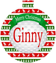 Load image into Gallery viewer, Golf Ball Personalized Ornament