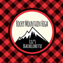 Load image into Gallery viewer, Mountain theme Hangover Recovery bags! Mountain Bachelorette favors.  Personalized EMPTY Oh Shit Kits. Boho Party Bags