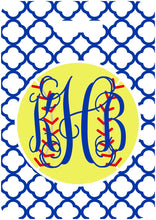 Load image into Gallery viewer, Softball Bag Tag. Monogrammed Softball bag tag! Softball gift. Great team or Coaches gift.