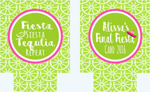 Load image into Gallery viewer, Limes Fiesta Party Huggers. Fiesta Bachelorette or Birthday Coolies. Personalized Fiesta Huggers. Mexican Wedding Shower Huggers!