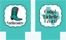 Load image into Gallery viewer, Western Party Huggers. Nashville Bachelorette or Birthday Party Can Coolers. Texas Party Favors. Cowboy Bachelorette Coolies!