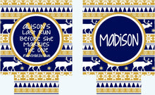 Load image into Gallery viewer, Winter Themed Huggers. Personalized Nordic Family Vacation Coolies. Bachelorette Ski coolers. Nordic Girl's Weekend favors. Christmas Party!