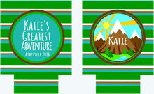 Load image into Gallery viewer, Mountain Bachelorette Party Huggers. Mountain Party Favors. Girls weekend coolies. Camper Girls Trip Favors. Personalized Camping Huggers!