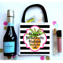 Load image into Gallery viewer, Pineapple Hangover kits. Pineapple party favor bags. Pineapple Oh Shit Kits! EMPTY Bachelorette or Wedding Hangover Tote Bag.
