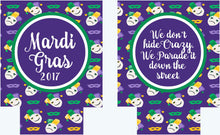 Load image into Gallery viewer, New Orleans Mardi Gras Huggers. NOLA Bachelorette or Birthday Party Huggers. Monogrammed Mardi Gras Party Favors. Personalized Huggers!