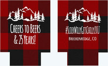Load image into Gallery viewer, Buffalo Plaid mountain Huggers. Bachelor, Bachelorette or Birthday Party Favors. New Year's Eve Party Favors! Ski Vacation favors!