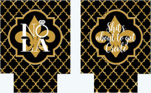 Load image into Gallery viewer, New Orleans Black and Gold Huggers. NOLA Bachelorette or Birthday Party Huggers.New Orleans Birthday Party Favors. Personalized Huggers!