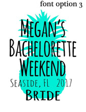 Load image into Gallery viewer, Pineapple Personalized Tote Bag