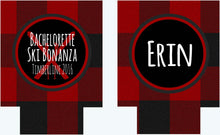 Load image into Gallery viewer, Buffalo Plaid Ski Trip Personalized Huggers