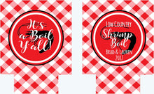 Load image into Gallery viewer, Shrimp Boil Party Huggers. Bachelorette or Birthday Low Country Boil Coolies. Engagement or Wedding Shrimp Boil Party Favors.