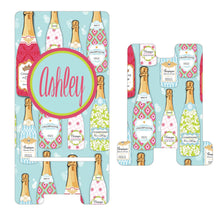 Load image into Gallery viewer, Champagne Cell Phone Stand. Custom Cell Phone Stand, Mother's Day Gift! Gift for the Wine Lover! Champagne themed gift! Bride to Be gift!