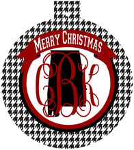 Load image into Gallery viewer, Alabama Ornament. Monogrammed Alabama Christmas Gift! Great Bama Stocking Stuffer! Roll Tide Gift! Alabama Houndstooth ornament.