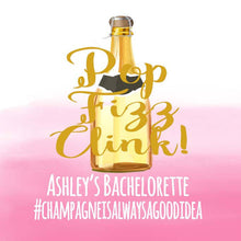 Load image into Gallery viewer, Champagne Party Bag. Champagne Party Oh Shit Kits! EMPTY Champagne Hangover Kit. Bachelorette or Wedding Favor Bags, Party welcome Bag.