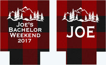 Load image into Gallery viewer, Buffalo Plaid mountain Huggers. Bachelor, Bachelorette or Birthday Party Favors. New Year's Eve Party Favors! Ski Vacation favors!