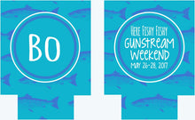 Load image into Gallery viewer, Blue Fish Huggers. Guy's Birthday Fish Huggers! Fishing Bachelor Party Favors. Guys Fishing Trip Huggers. Fishing Birthday Favors.