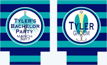 Load image into Gallery viewer, Fishing Party Drink Huggers. Fishing Party Drink Insulators! Fly Fishing Birthday Party Favors. Fishing Bachelor Party Favors!