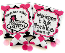 Load image into Gallery viewer, Vegas Mini Hangover Bag. Vegas Party Oh Shit Kits! EMPTY Vegas Hangover Kit. Vegas Bachelorette or Wedding Favor Bags,Vegas welcome Bag.