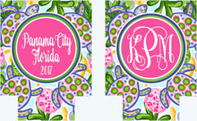 Load image into Gallery viewer, Sea Turtle Party Huggers. Bachelorette or Birthday Sea Turtle Coolies. Monogram Beach Bachelorette or Birthday Party Favors.