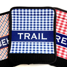 Load image into Gallery viewer, Guys Plaid Neoprene luggage finder. Personalized suitcase identifier. Groomsman Gifts! Great Gift for a Husband, Boyfriend, Brother or Son!