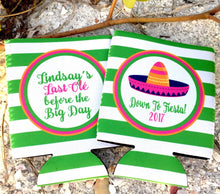 Load image into Gallery viewer, Fiesta Stripe Personalized Party Can Huggers