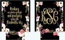 Load image into Gallery viewer, Black Floral Party Huggers. Floral Bachelorette or Birthday Favors. Personalized Watercolor Flower Huggers. Floral Wedding Shower Huggers!