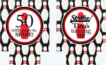 Load image into Gallery viewer, Bowling Party Huggers. Bowling team Gifts. Custom Bowling Birthday Party Favors. Personalized Bowling Bachelorette Coolies!