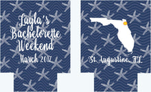 Load image into Gallery viewer, Starfish Party Huggers. Preppy Bachelorette or Birthday Beach Huggers. Monogram Bachelorette Party Favors. Personalized Beach Huggers!