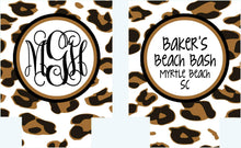Load image into Gallery viewer, White Leopard Huggers. Animal Print Huggers. Monogram Bachelorette or Birthday Party Favors. Personalized Party Huggers!