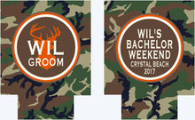 Load image into Gallery viewer, Camo Party Huggers. Guy's Birthday Huggers! Bachelor Party Camo Favors too! Camouflage Party favors. Camo party favors! Camo birthday!