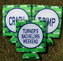 Load image into Gallery viewer, Bachelor Birthday Golf Huggers. Golfer Huggers. Golf Groomsman or Birthday Party Favors. Personalized Golf Huggers! Wedding Golf Huggers