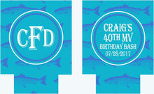 Load image into Gallery viewer, Blue Fish Huggers. Guy's Birthday Fish Huggers! Fishing Bachelor Party Favors. Guys Fishing Trip Huggers. Fishing Birthday Favors.