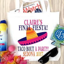 Load image into Gallery viewer, Fiesta Sombrero Personalized Tote Bag