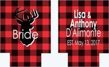 Load image into Gallery viewer, Buffalo Plaid Personalized Party Huggers