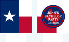 Load image into Gallery viewer, Texas Party Huggers. Texas Flag Bachelor Party Gifts. Texas Birthday Favors. Flag Party Huggers. Austin, Dallas, Houston Party!